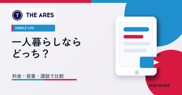 一人暮らし向け UQモバイルとY!mobile比較のアイキャッチ