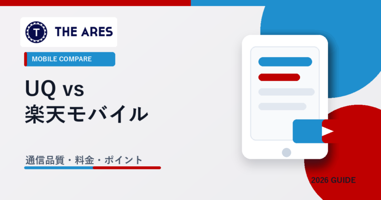 UQモバイルと楽天モバイル比較のアイキャッチ